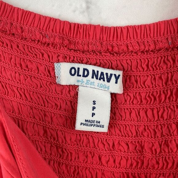 Old Navy Dress Womens Small S Skater Flare Sleeveless Knee Length Coral Orange - Picture 3 of 9